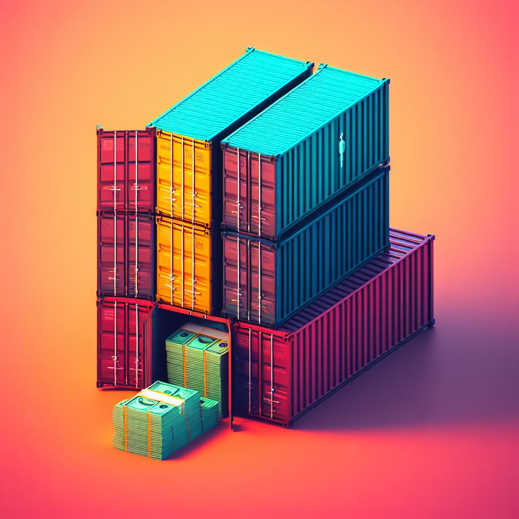 cash in shipping containers